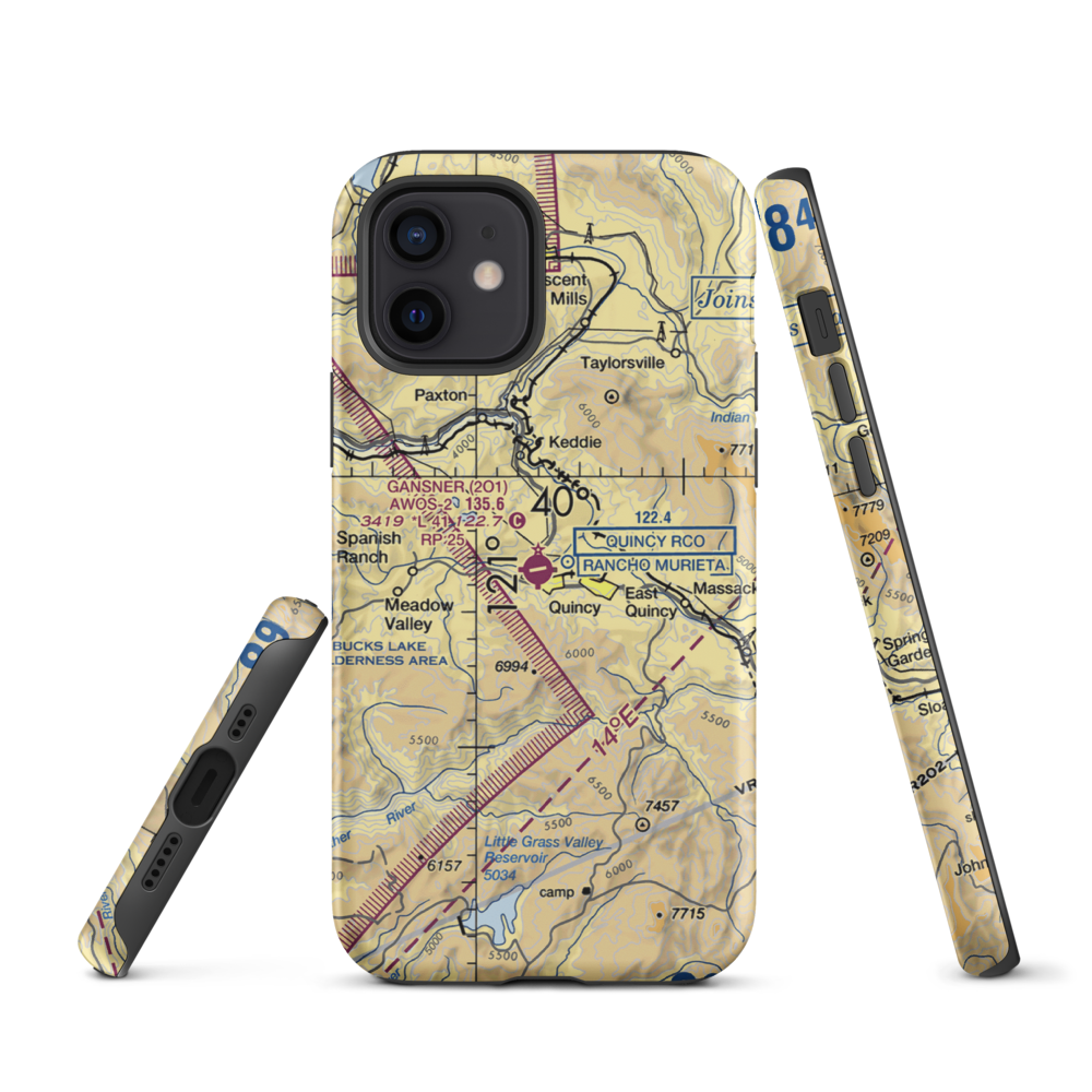 Gansner Field (2O1) VFR Sectional  Tough iPhone Case iPhone 12 model shown