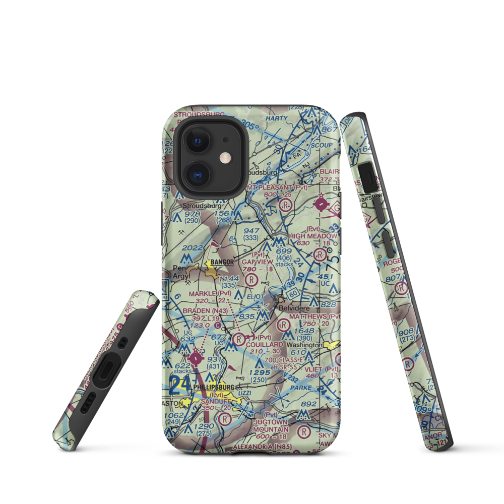 Gap View Airport (49PA) VFR Sectional  Tough iPhone Case iPhone 12 mini model shown