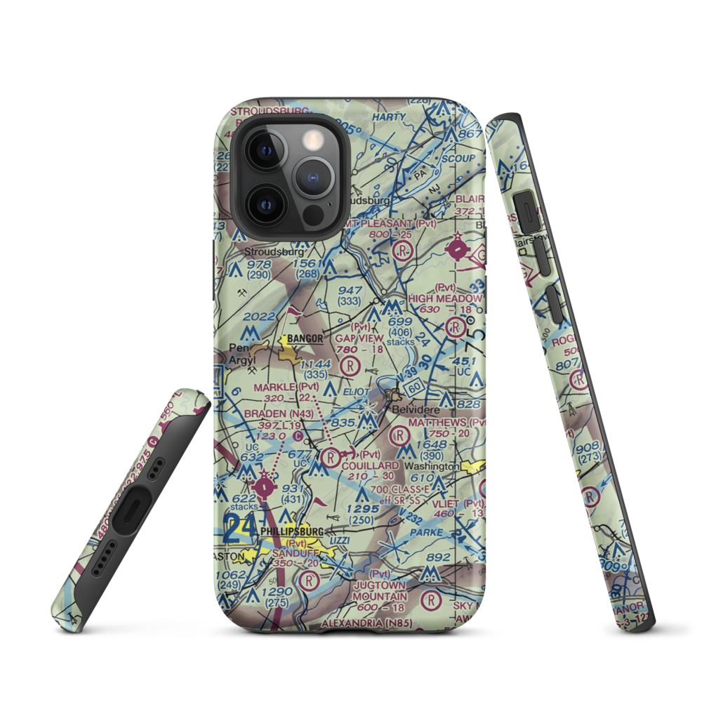 Gap View Airport (49PA) VFR Sectional  Tough iPhone Case iPhone 12 Pro model shown