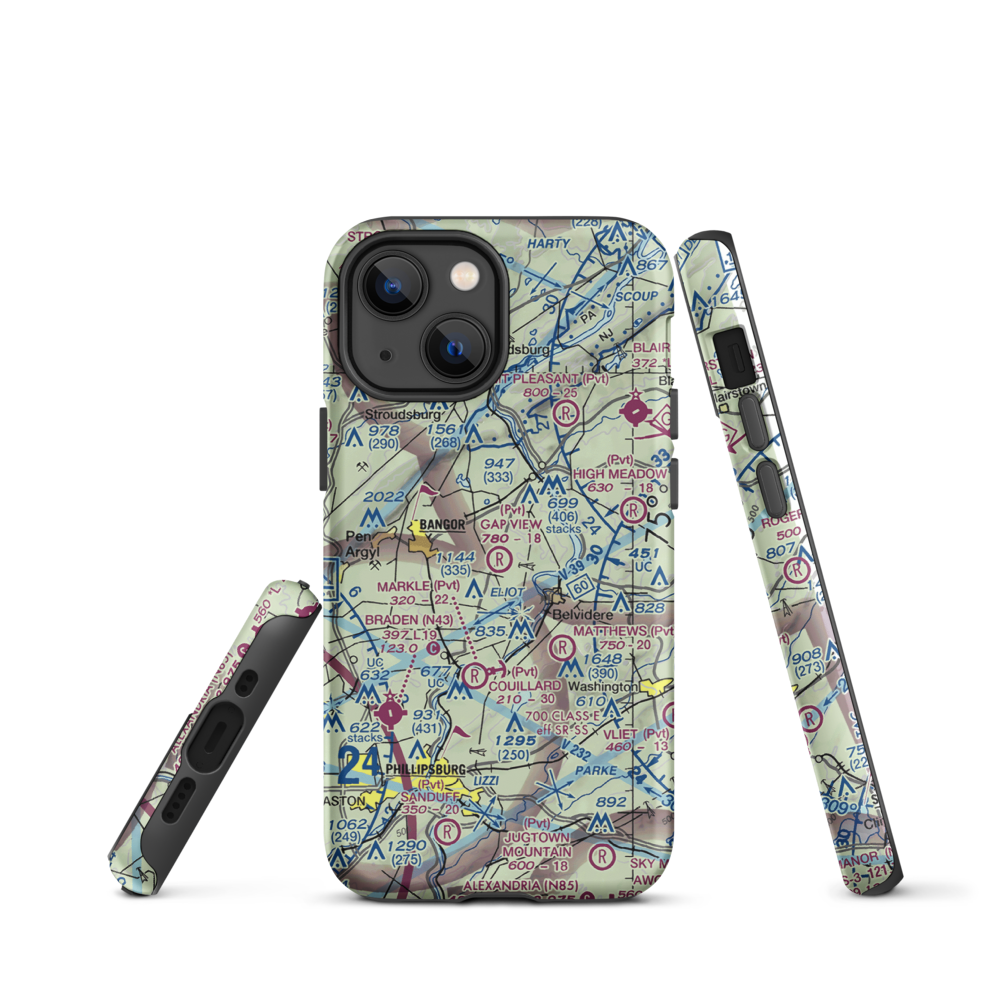 Gap View Airport (49PA) VFR Sectional  Tough iPhone Case iPhone 13 mini model shown