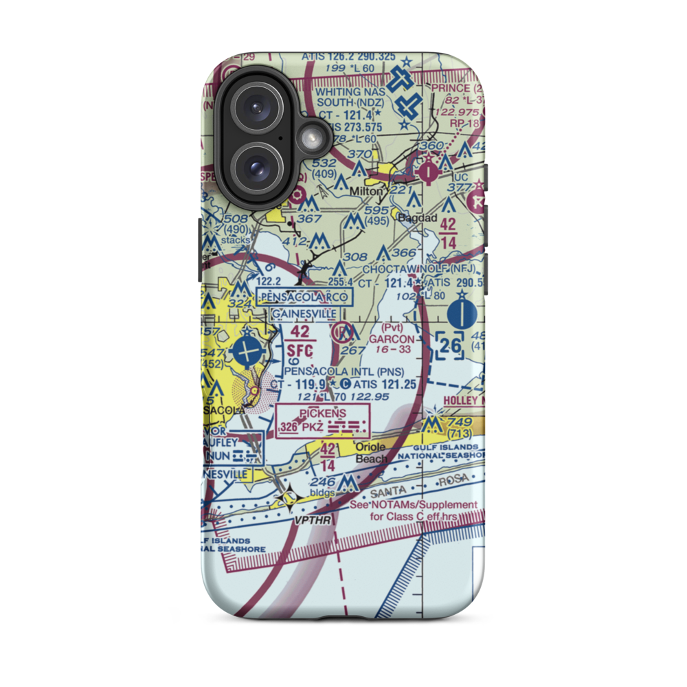 Garcon Field (24FL) VFR Sectional  Tough iPhone Case iPhone 16 Plus model shown
