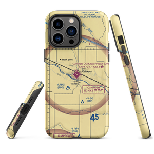 Garden County Airport/King Rhiley Field (OKS) VFR Sectional  Tough iPhone Case