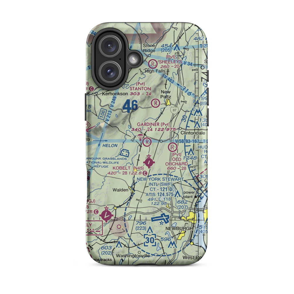 Gardiner Airport (5NY5) VFR Sectional  Tough iPhone Case iPhone 16 Plus model shown
