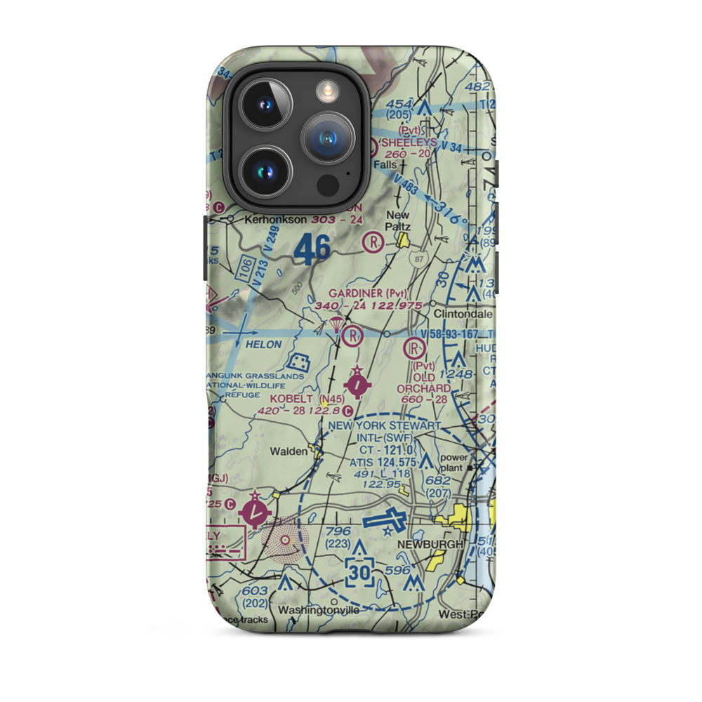 Gardiner Airport (5NY5) VFR Sectional  Tough iPhone Case iPhone 16 Pro Max model shown