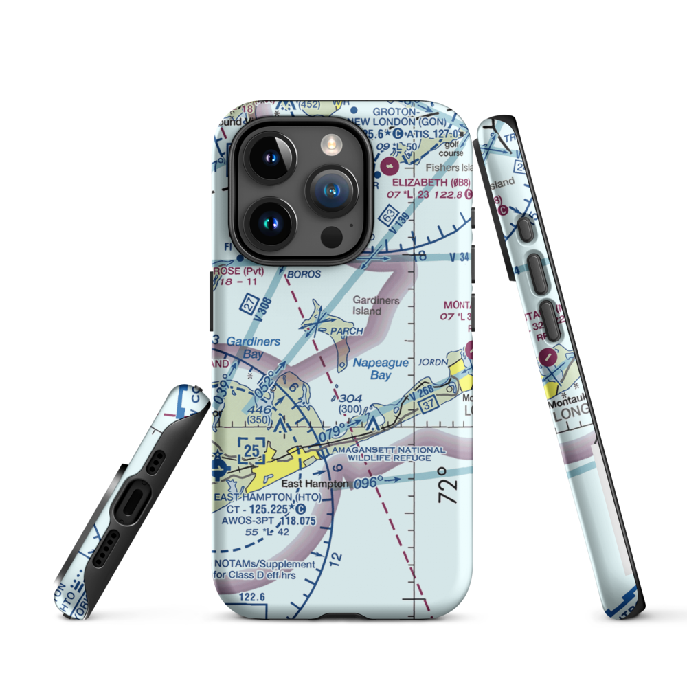 Gardiners Island Landing Field (US-0268) VFR Sectional  Tough iPhone Case iPhone 15 Pro model shown
