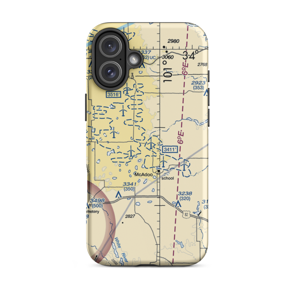 Gardner Farm Airport (18XS) VFR Sectional  Tough iPhone Case iPhone 16 Plus model shown