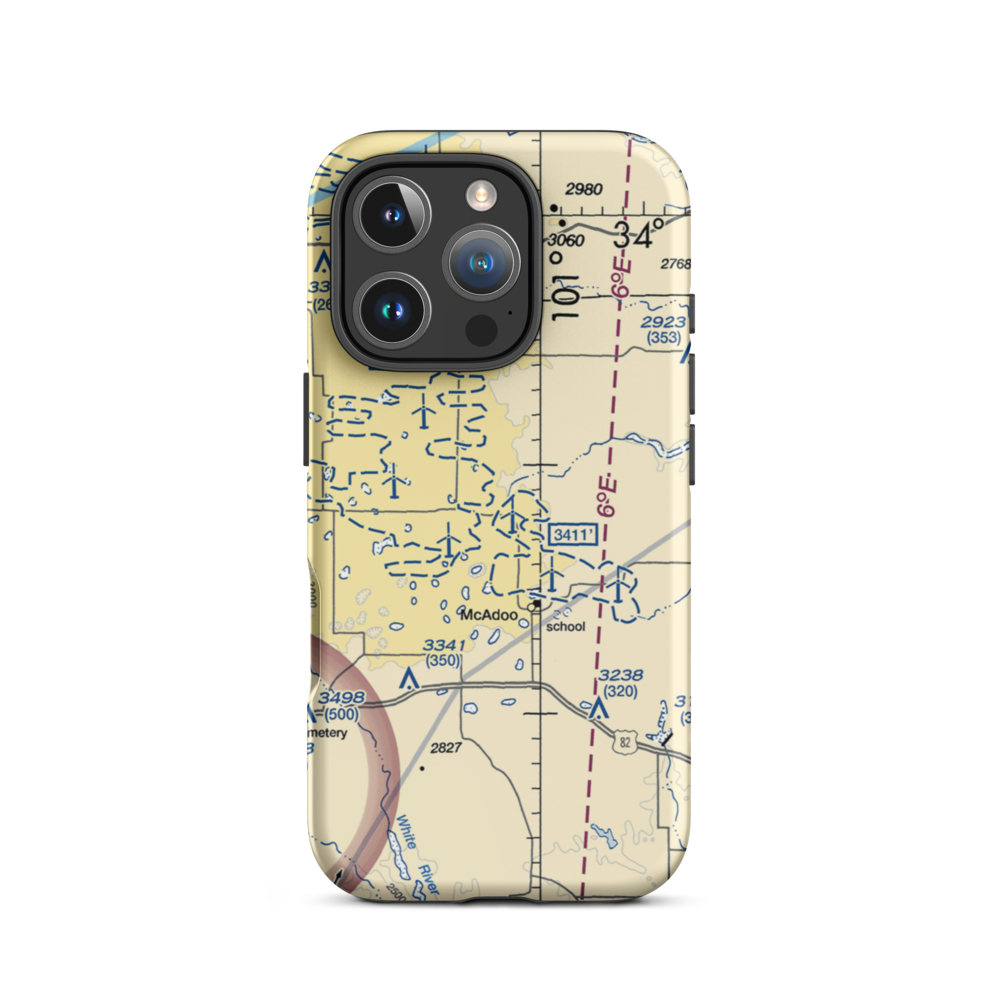 Gardner Farm Airport (18XS) VFR Sectional  Tough iPhone Case iPhone 16 Pro model shown