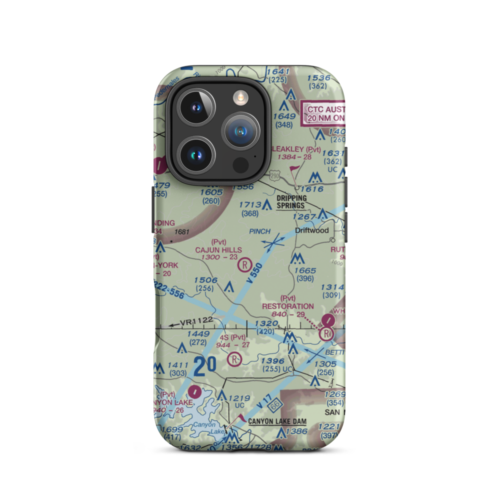 Garnett Ranch Airport (4XS9) VFR Sectional  Tough iPhone Case iPhone 16 Pro model shown