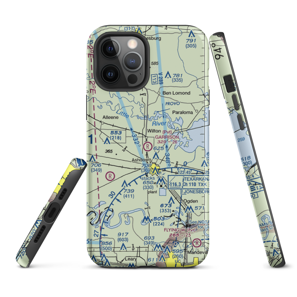 Garrison Airport (08AR) VFR Sectional  Tough iPhone Case iPhone 12 Pro Max model shown