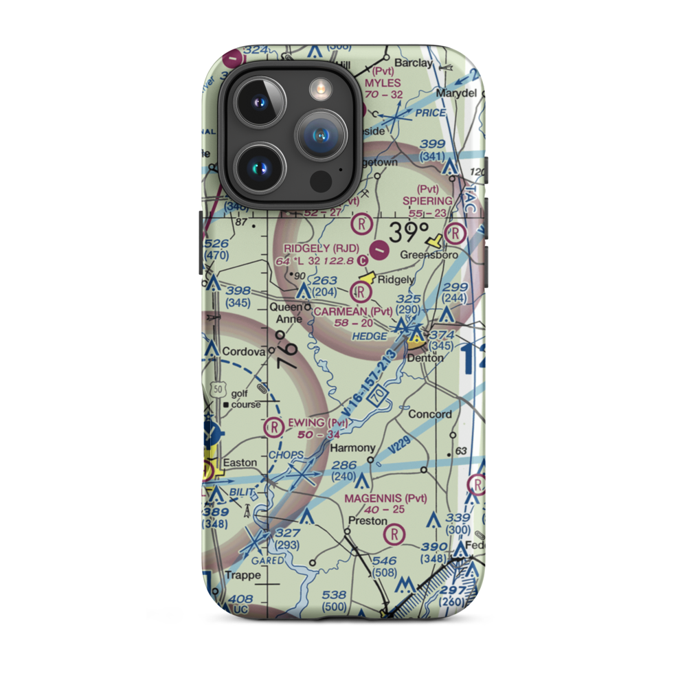 Gary Field (MD41) VFR Sectional  Tough iPhone Case iPhone 16 Pro Max model shown