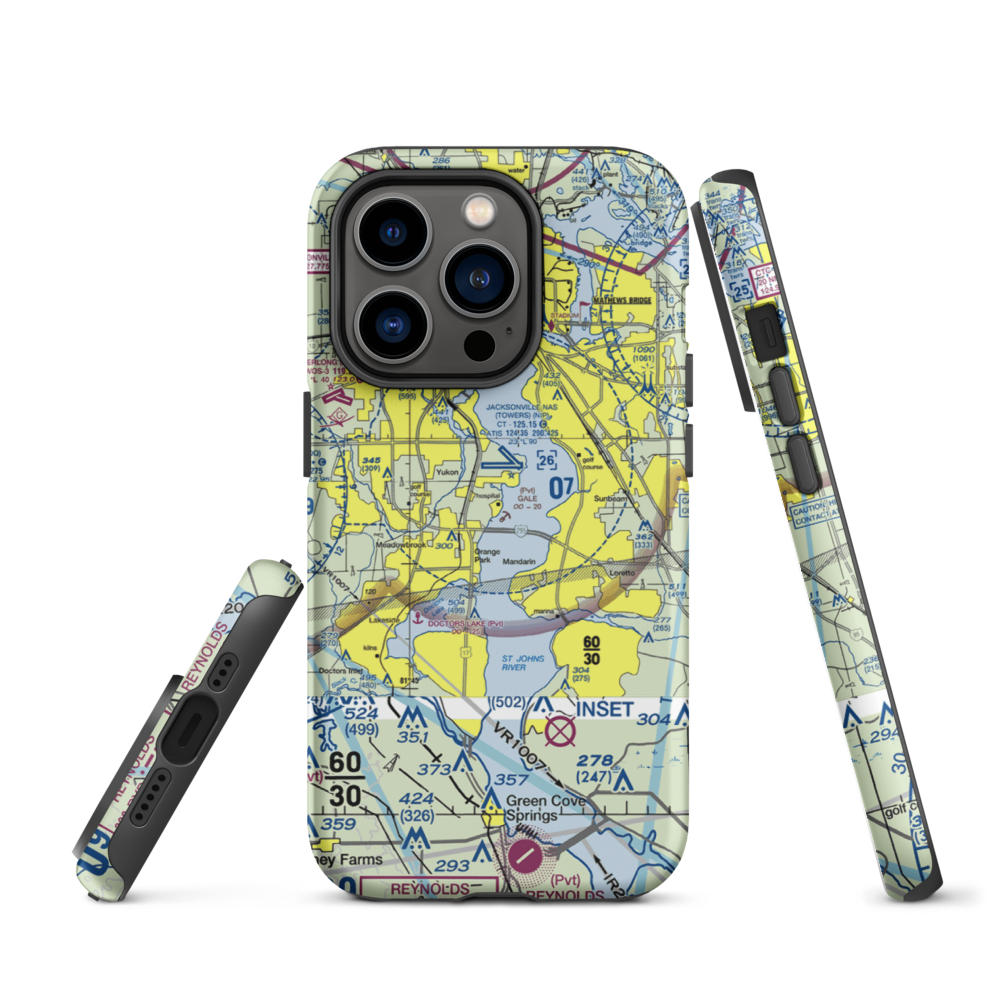 Gary Gale Seaplane Base (0FL8) VFR Sectional  Tough iPhone Case iPhone 14 Pro model shown