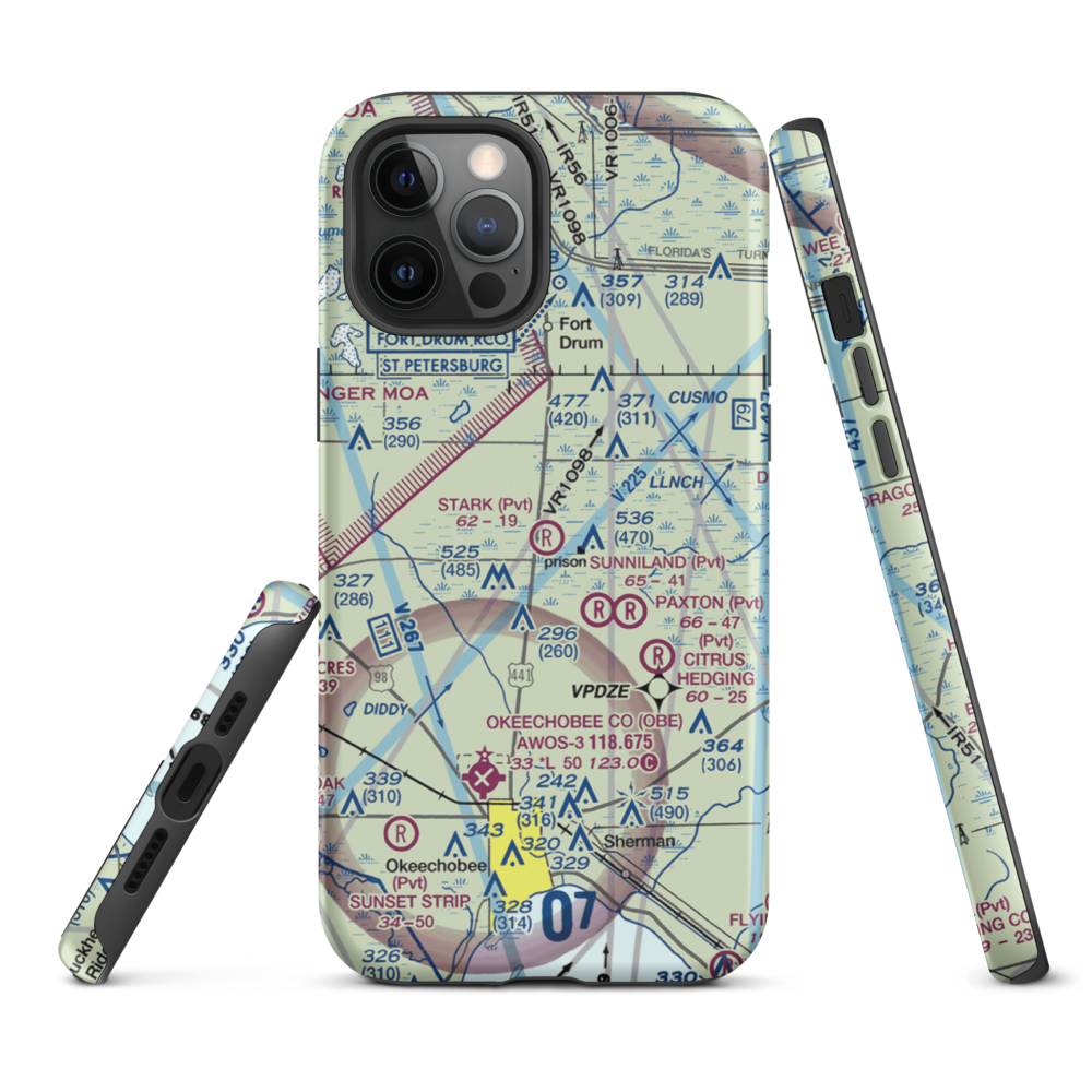 Gary Stark Airport (5FL6) VFR Sectional  Tough iPhone Case iPhone 12 Pro Max model shown