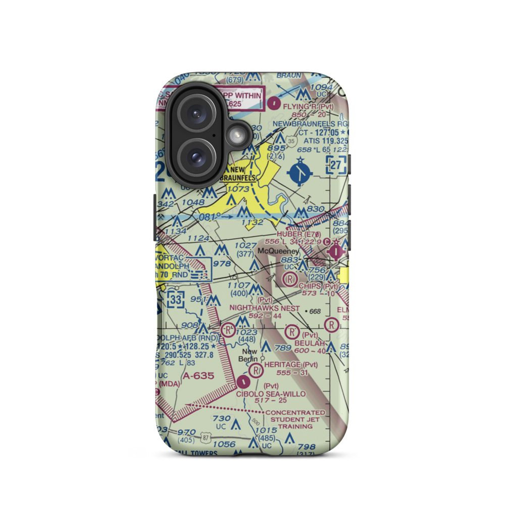 Gary's Airport (5XS4) VFR Sectional  Tough iPhone Case iPhone 16 model shown