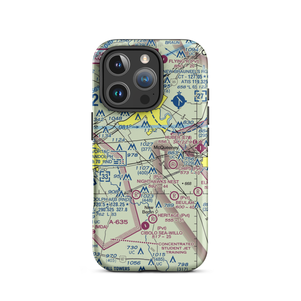 Gary's Airport (5XS4) VFR Sectional  Tough iPhone Case iPhone 16 Pro model shown