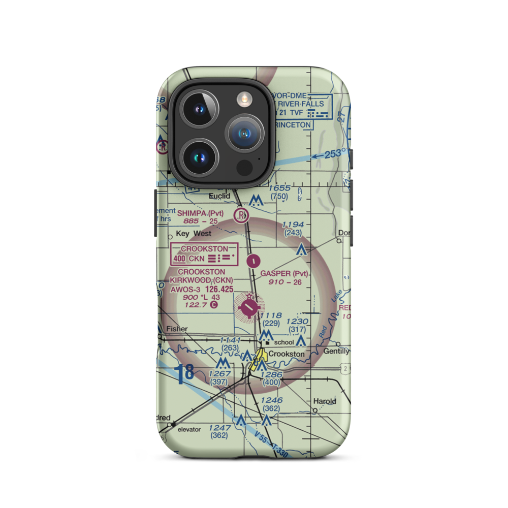 Gasper Airport (MY59) VFR Sectional  Tough iPhone Case iPhone 16 Pro model shown