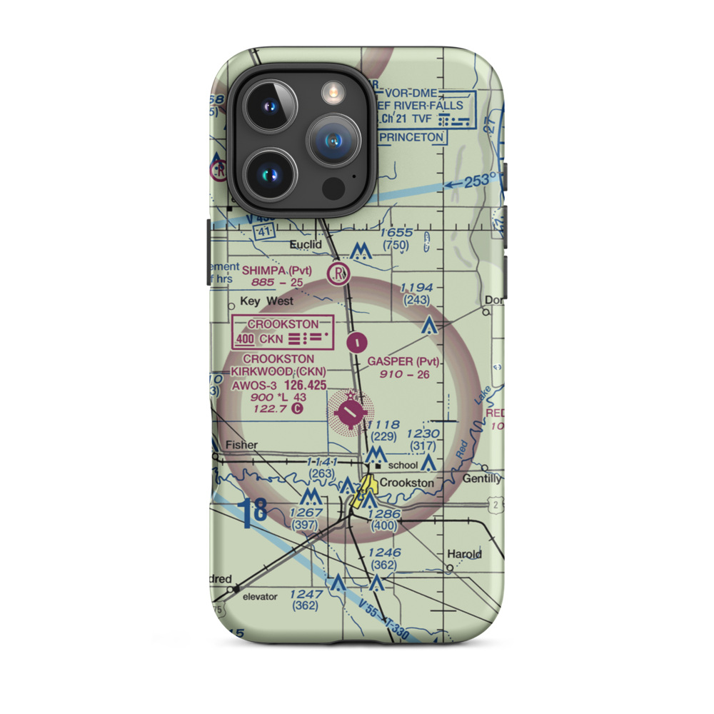 Gasper Airport (MY59) VFR Sectional  Tough iPhone Case iPhone 16 Pro Max model shown