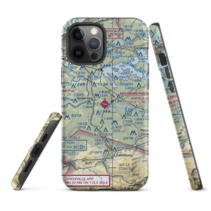 Gatlinburg-Pigeon Forge Airport (GKT) VFR Sectional  Tough iPhone Case