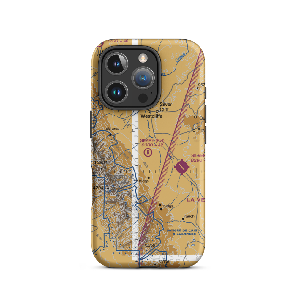 Geary Ranch Airport (CO65) VFR Sectional  Tough iPhone Case iPhone 16 Pro model shown