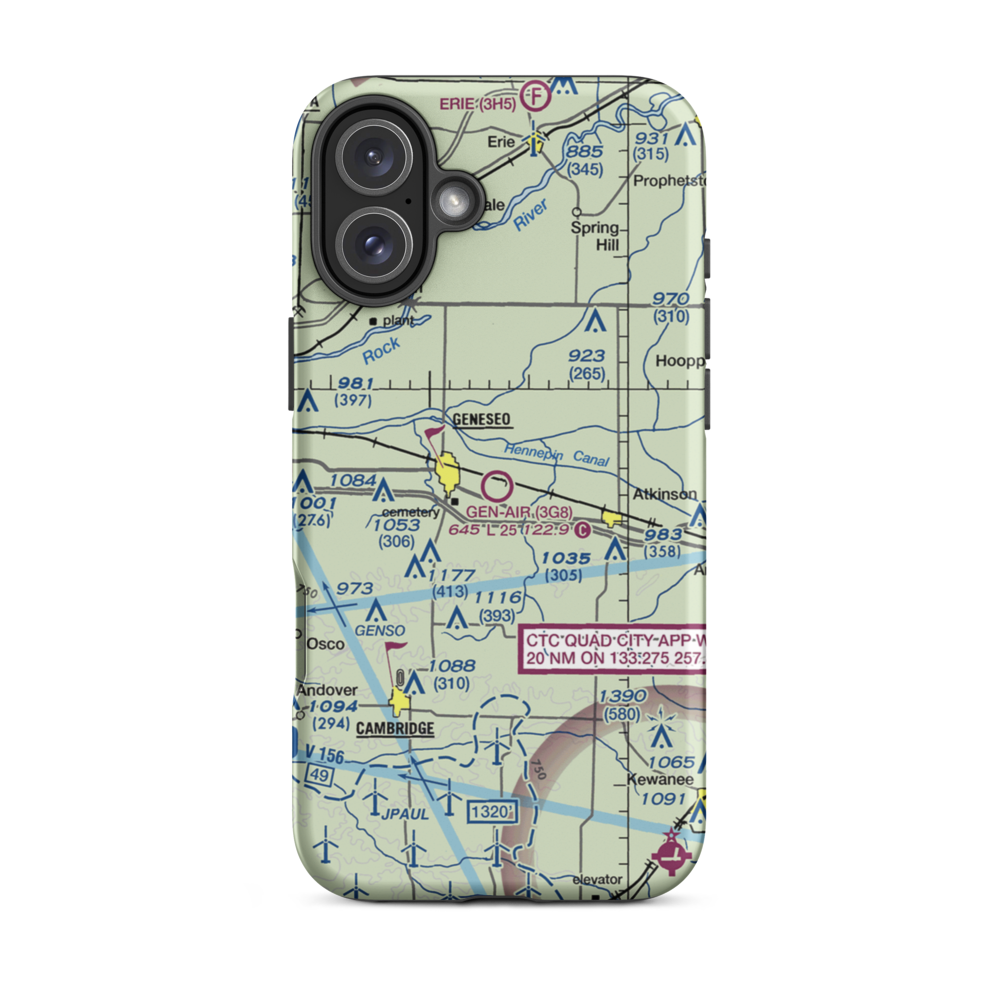 Gen-Airpark (3G8) VFR Sectional  Tough iPhone Case iPhone 16 Plus model shown