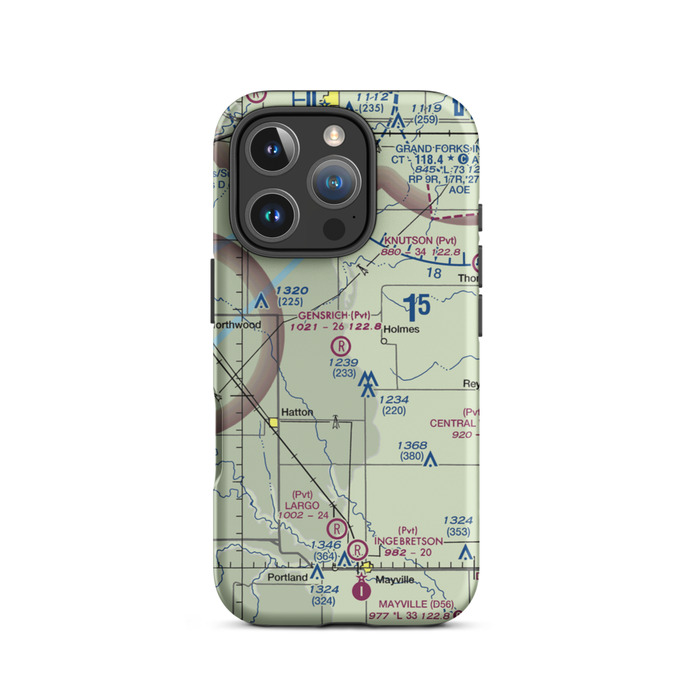 Gensrich Airport (ND20) VFR Sectional  Tough iPhone Case iPhone 16 Pro model shown
