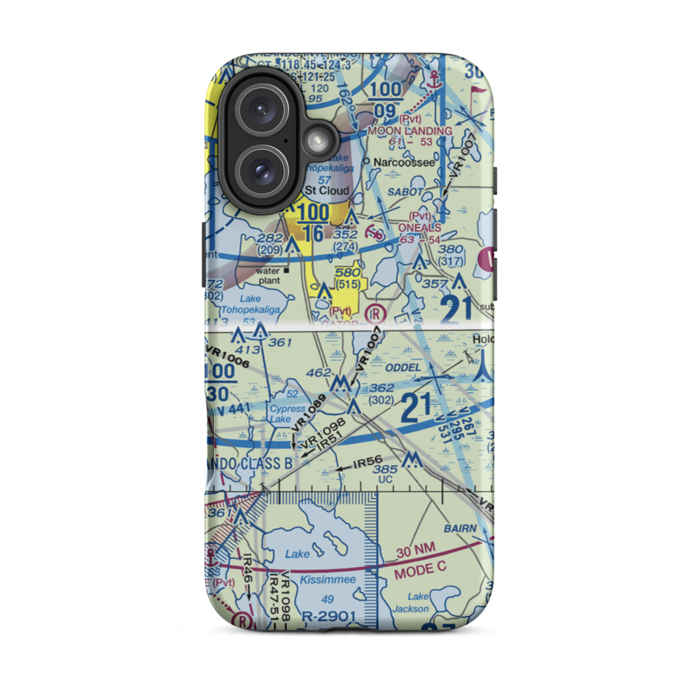 Gentry Airport (FD37) VFR Sectional  Tough iPhone Case iPhone 16 Plus model shown