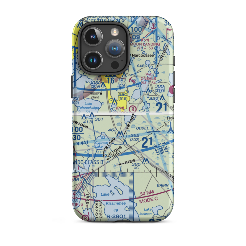 Gentry Airport (FD37) VFR Sectional  Tough iPhone Case iPhone 16 Pro Max model shown