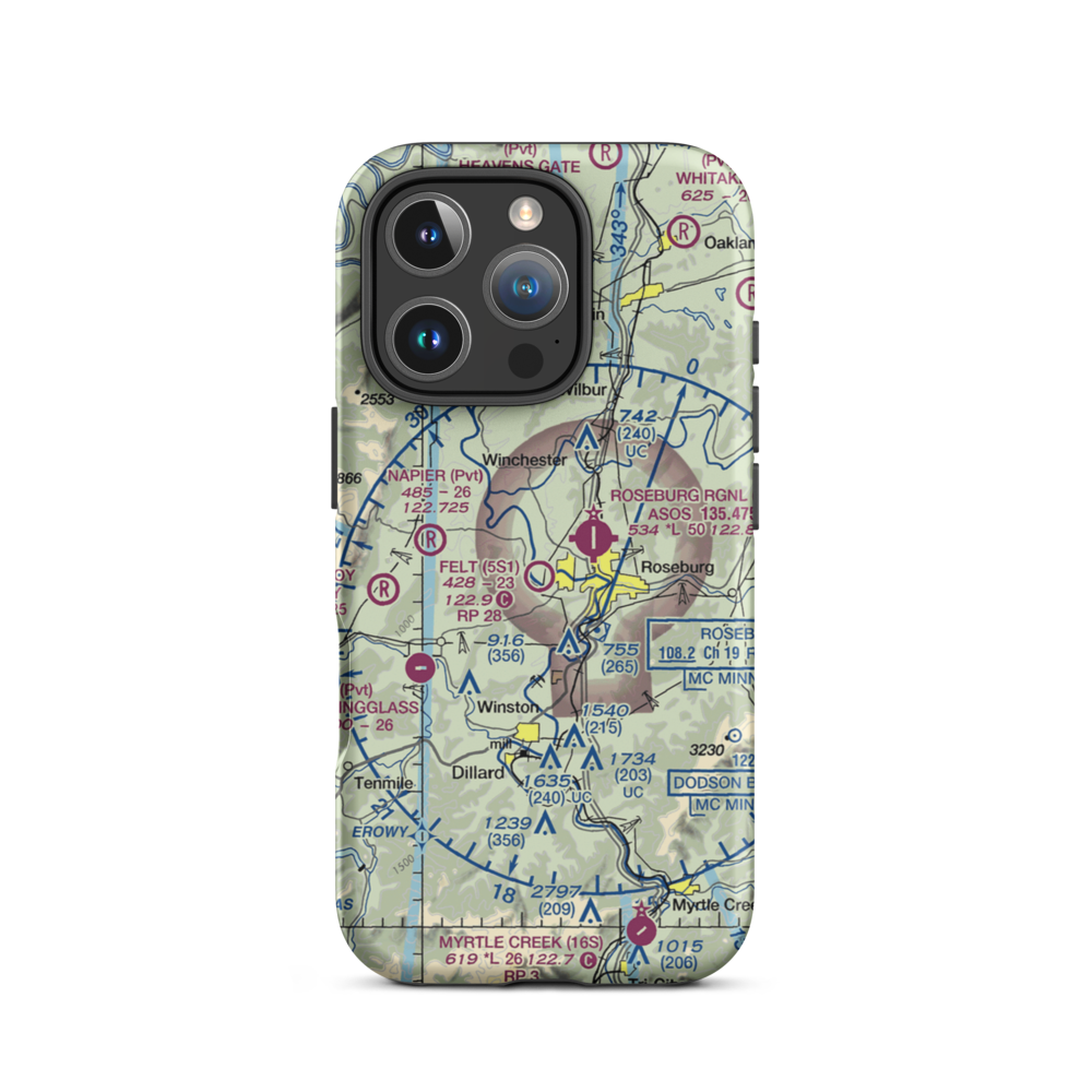 George Felt Airport (5S1) VFR Sectional  Tough iPhone Case iPhone 16 Pro model shown