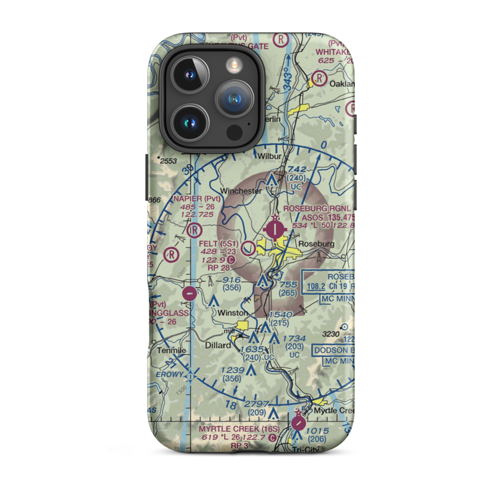 George Felt Airport (5S1) VFR Sectional  Tough iPhone Case iPhone 16 Pro Max model shown