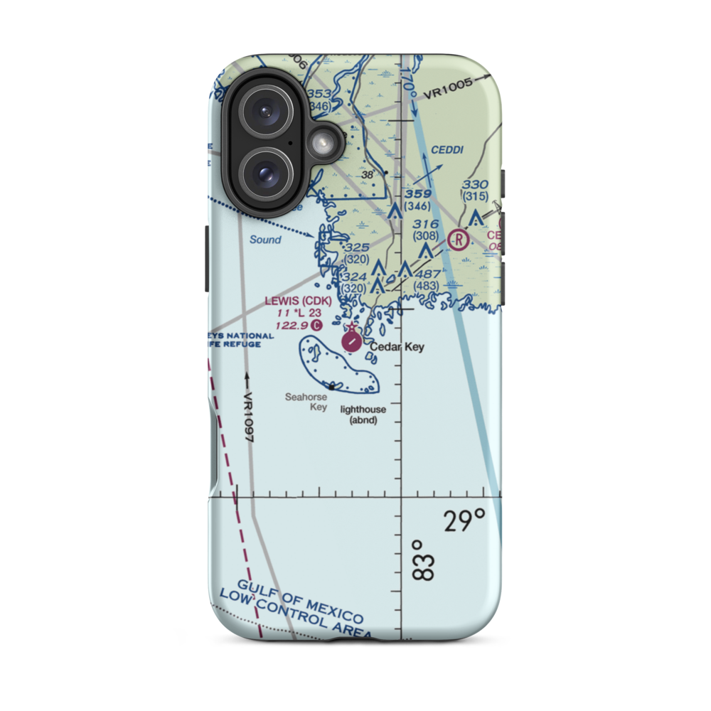 George T Lewis Airport (CDK) VFR Sectional  Tough iPhone Case iPhone 16 Plus model shown