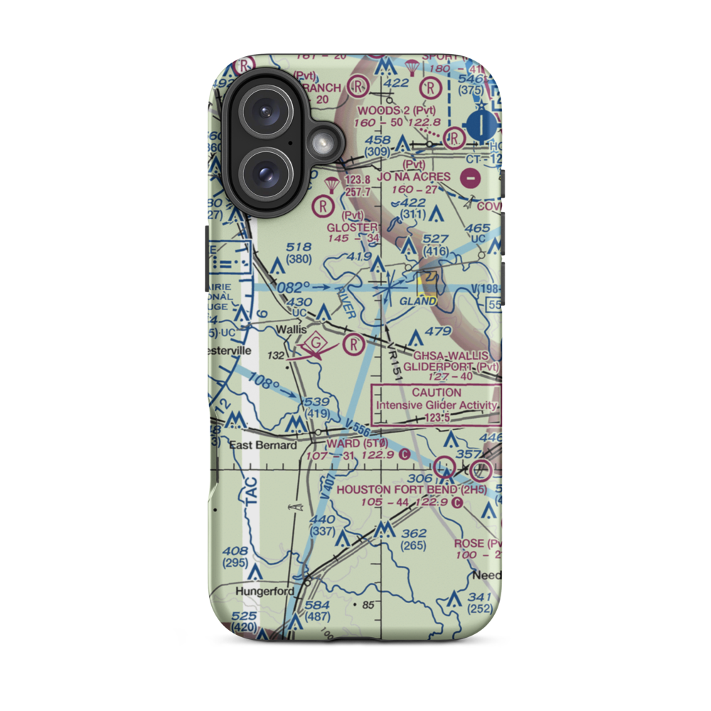 Ghsa-Wallis Glideport Gliderport (TE71) VFR Sectional  Tough iPhone Case iPhone 16 Plus model shown