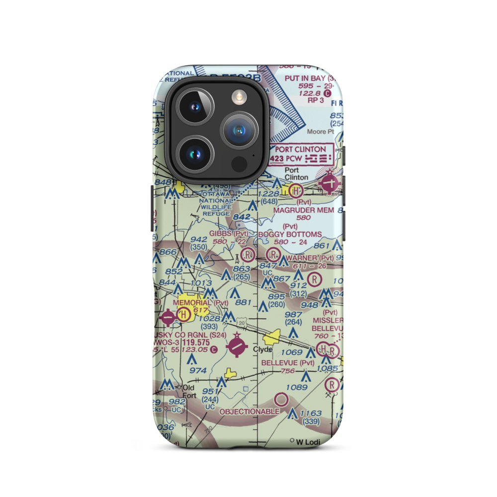 Gibbs Field (03OH) VFR Sectional  Tough iPhone Case iPhone 16 Pro model shown