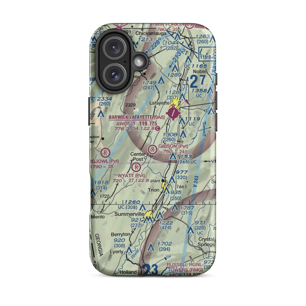 Gibson Field (GE05) VFR Sectional  Tough iPhone Case iPhone 16 Plus model shown