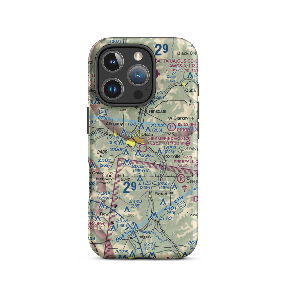 Giermek Executive Airport (8G3) VFR Sectional  Tough iPhone Case iPhone 16 Pro model shown