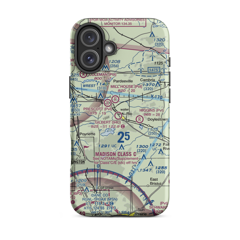 Gilbert Field (94C) VFR Sectional  Tough iPhone Case iPhone 16 Plus model shown