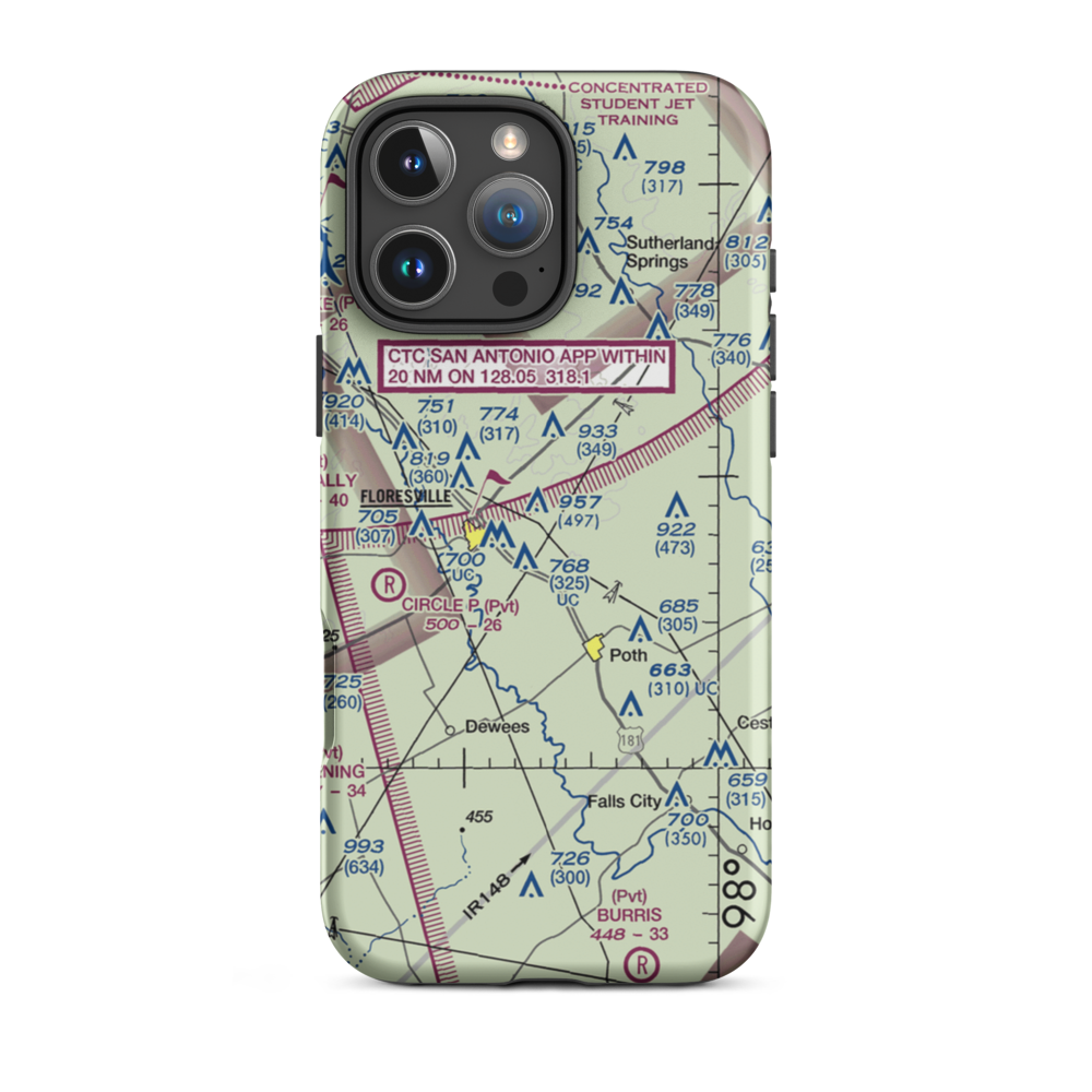 Gillingham Airport (8TE0) VFR Sectional  Tough iPhone Case iPhone 16 Pro Max model shown