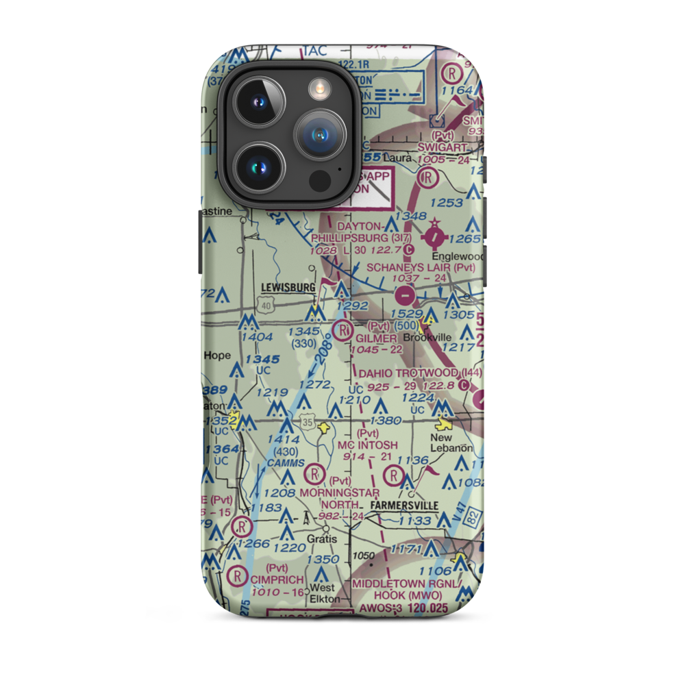 Gilmer Airport (9OA4) VFR Sectional  Tough iPhone Case iPhone 16 Pro Max model shown