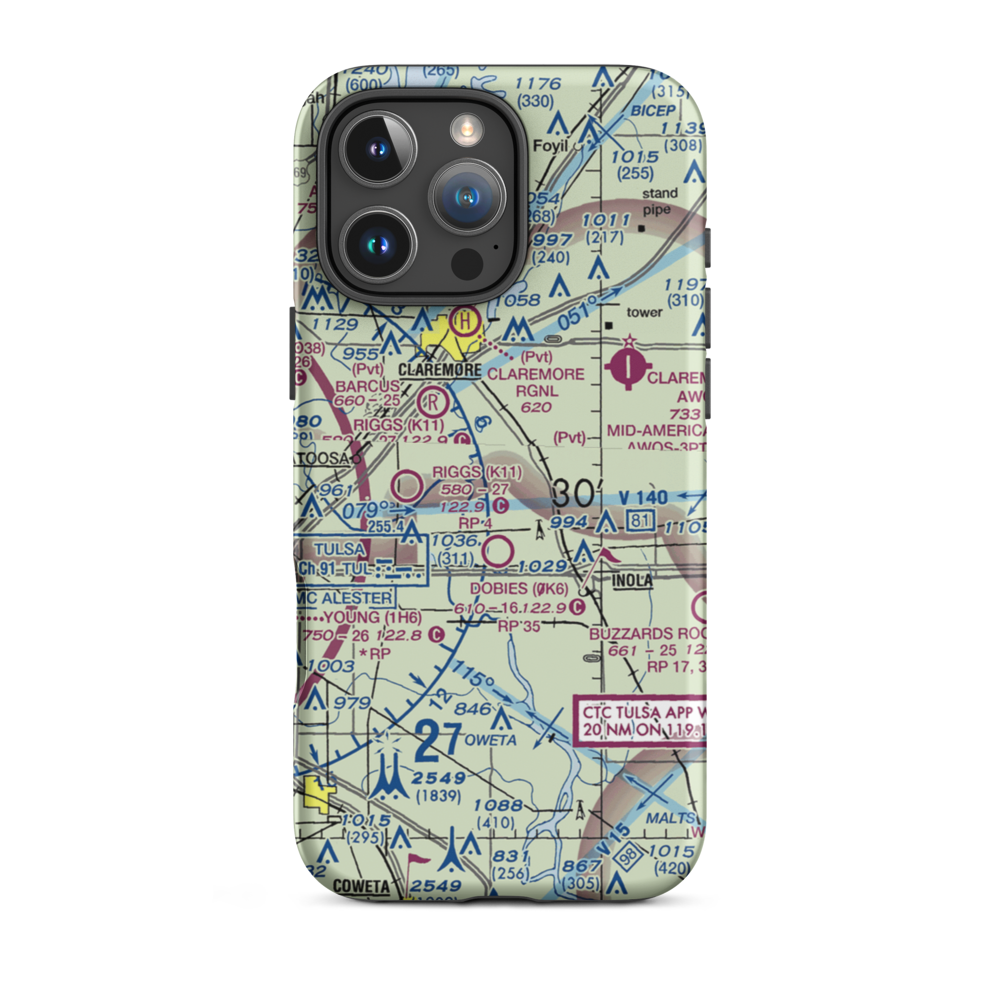 Gilstrap Field (55OK) VFR Sectional  Tough iPhone Case iPhone 16 Pro Max model shown