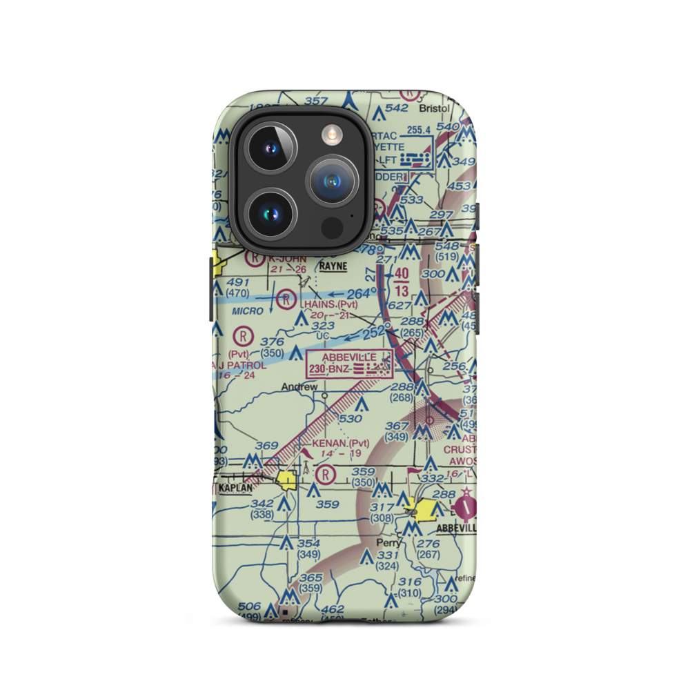 Gladney Airport (7LA4) VFR Sectional  Tough iPhone Case iPhone 16 Pro model shown