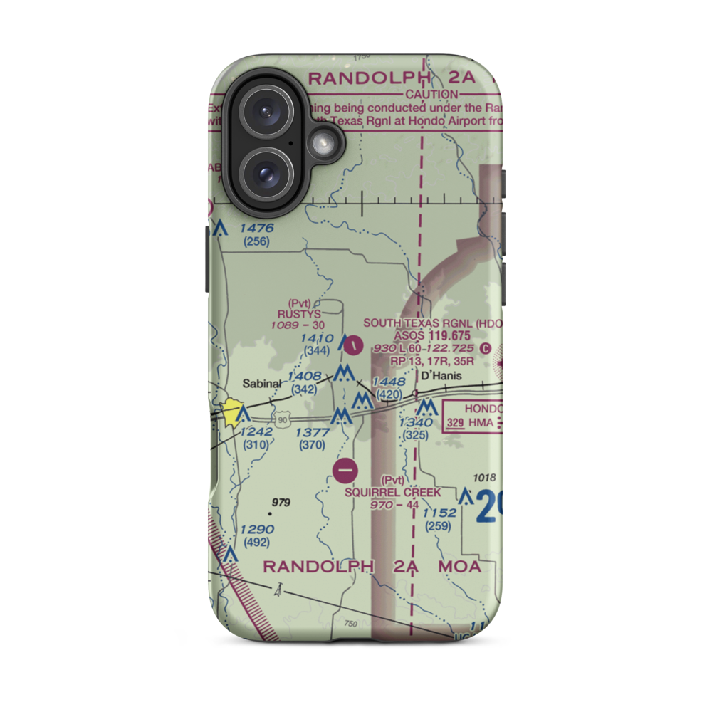 Glasscock Field (4TS8) VFR Sectional  Tough iPhone Case iPhone 16 Plus model shown