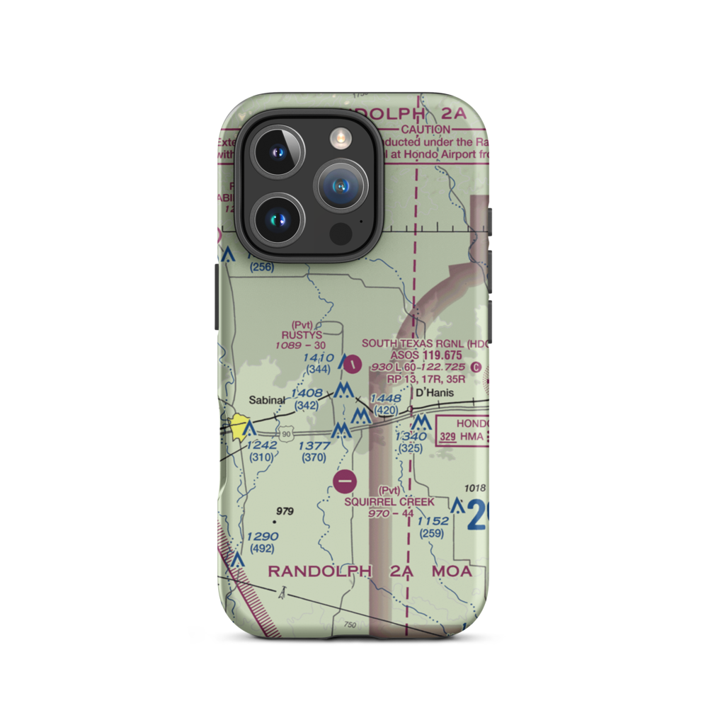 Glasscock Field (4TS8) VFR Sectional  Tough iPhone Case iPhone 16 Pro model shown