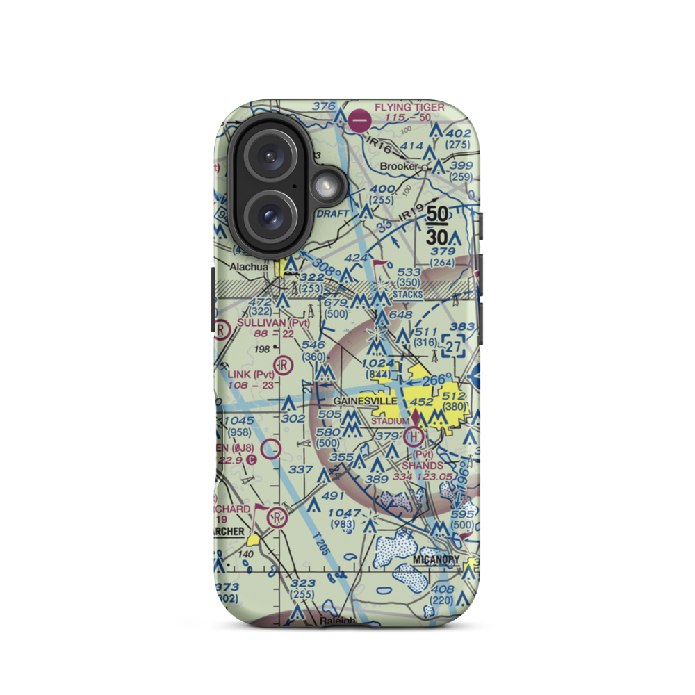 Gleim Field (FD81) VFR Sectional  Tough iPhone Case iPhone 16 model shown