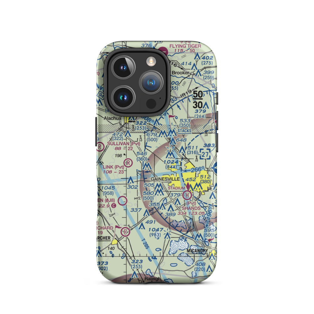 Gleim Field (FD81) VFR Sectional  Tough iPhone Case iPhone 16 Pro model shown