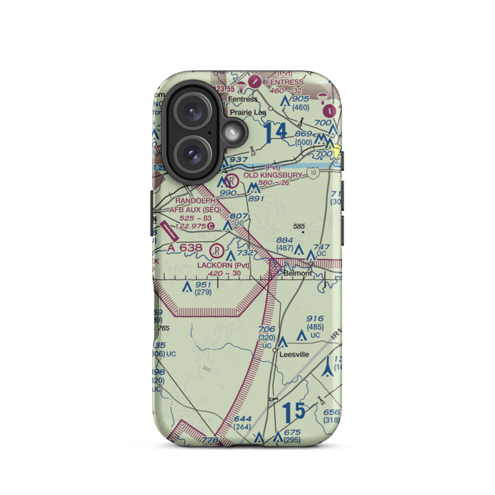 Glen Beicker Ranch Airport (83R) VFR Sectional  Tough iPhone Case iPhone 16 model shown