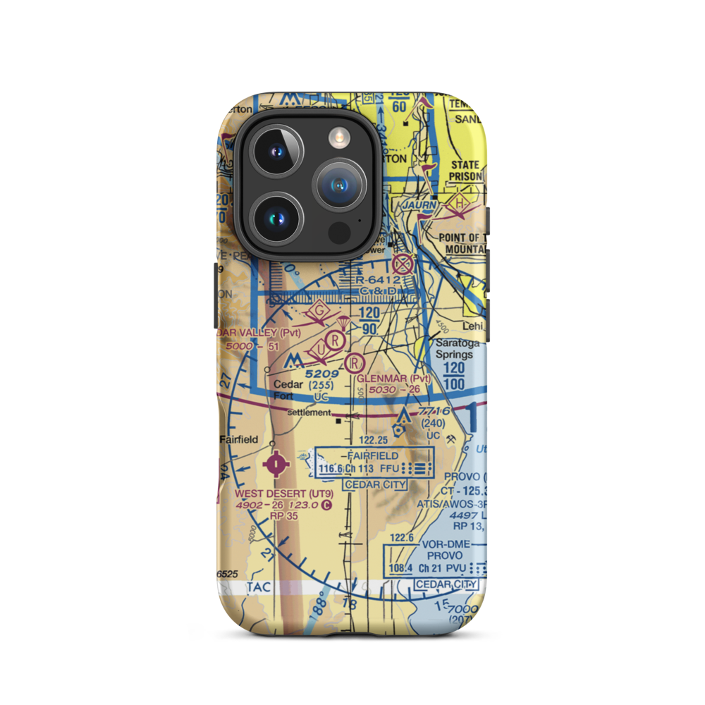 Glenmar Ranch Airport (UT41) VFR Sectional  Tough iPhone Case iPhone 16 Pro model shown