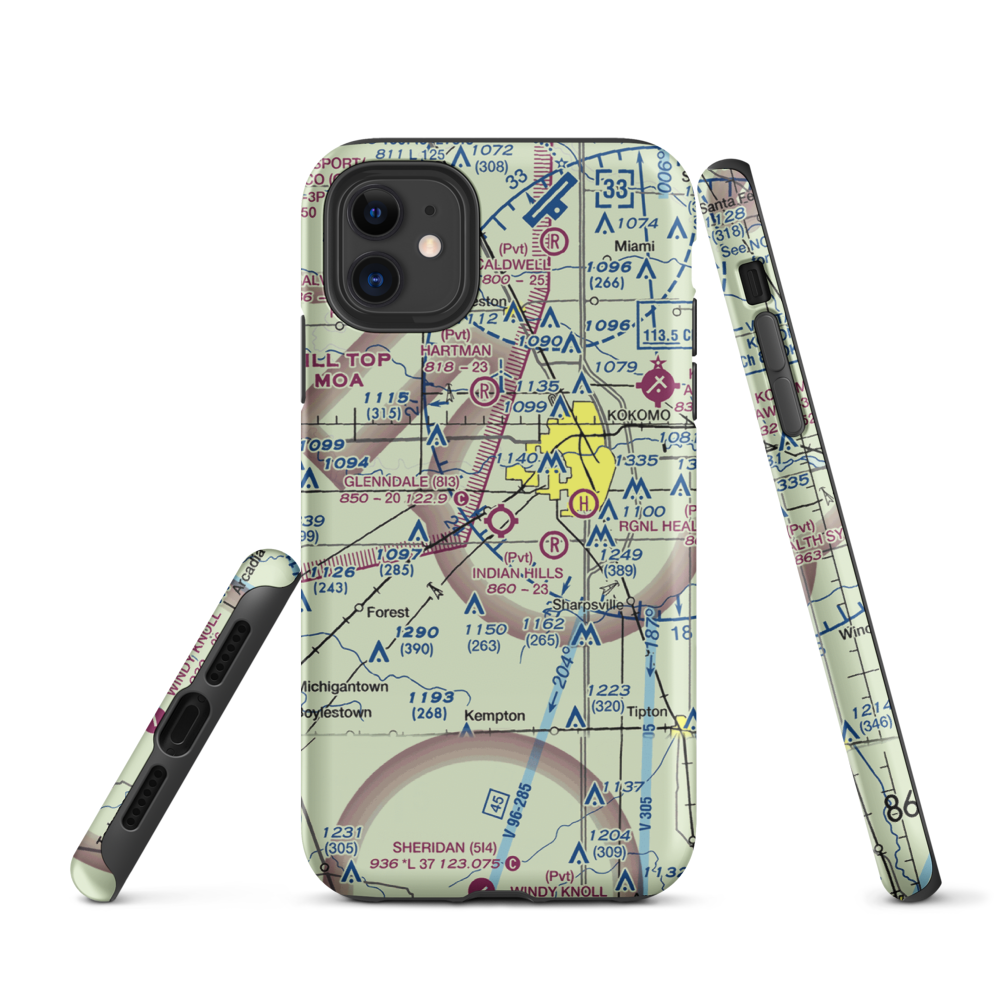 Glenndale Airport (8I3) VFR Sectional  Tough iPhone Case iPhone 11 model shown