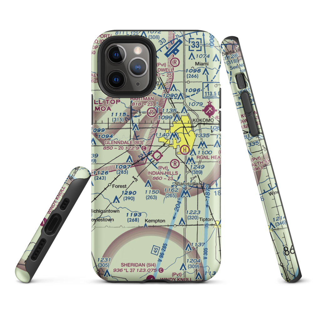 Glenndale Airport (8I3) VFR Sectional  Tough iPhone Case iPhone 11 Pro model shown