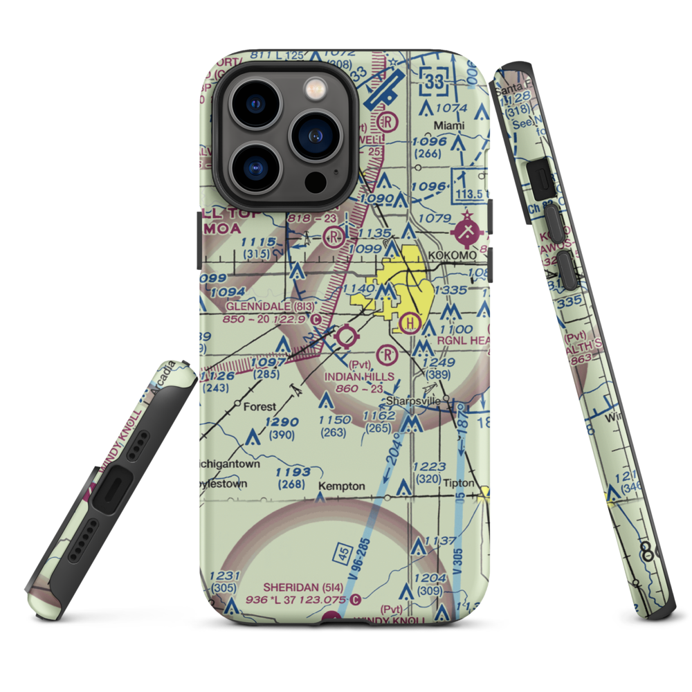 Glenndale Airport (8I3) VFR Sectional  Tough iPhone Case iPhone 13 Pro Max model shown