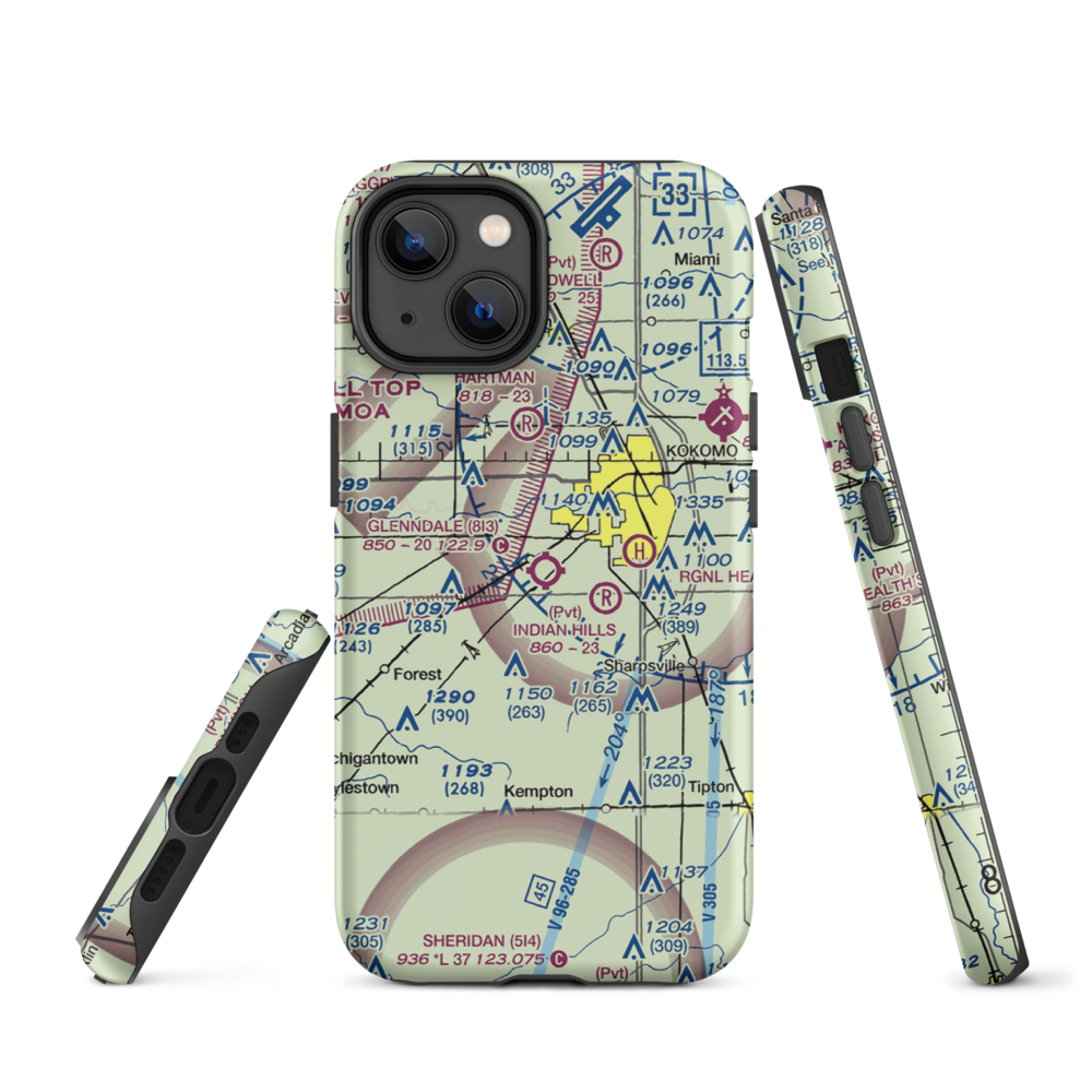 Glenndale Airport (8I3) VFR Sectional  Tough iPhone Case iPhone 14 model shown
