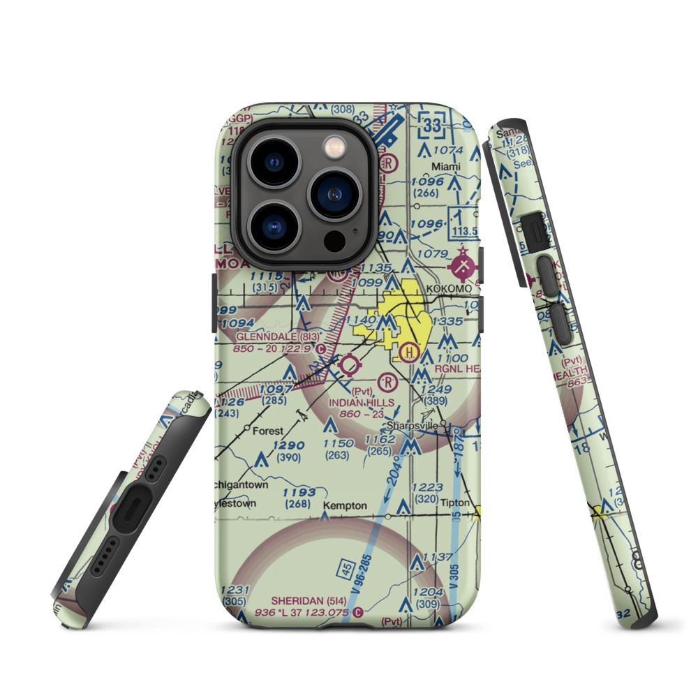 Glenndale Airport (8I3) VFR Sectional  Tough iPhone Case iPhone 14 Pro model shown