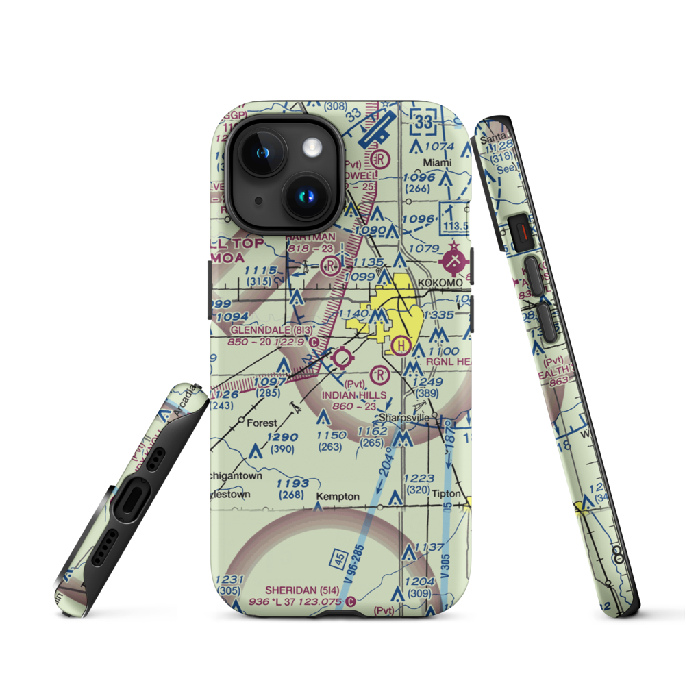 Glenndale Airport (8I3) VFR Sectional  Tough iPhone Case iPhone 15 model shown
